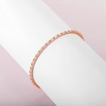 PAVOI 14K Gold Plated CZ Tennis Bracelet for Women | Classic Emerald Cut Simulated Diamond Bracelet - Image 3